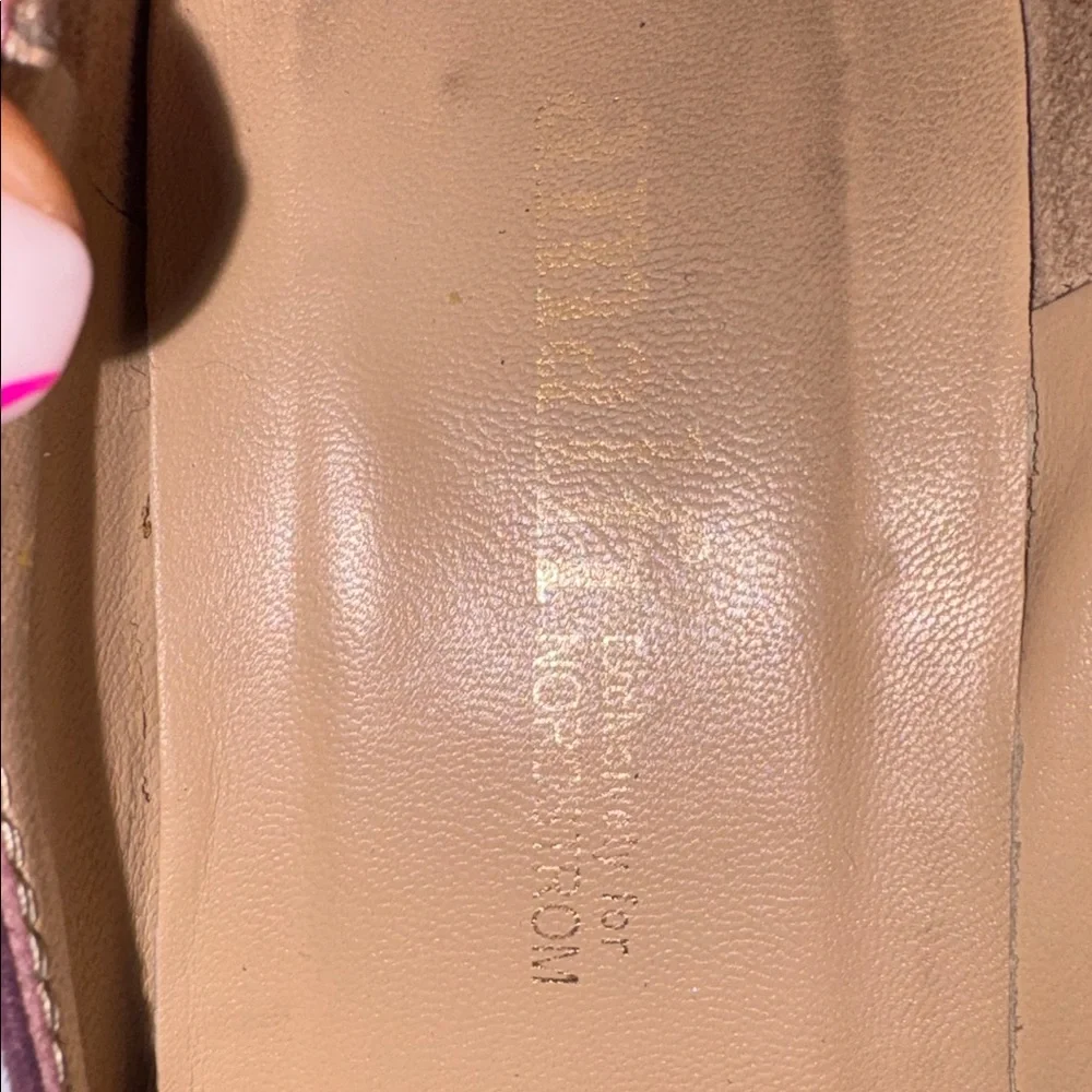 Amalfi Purple Suede flat with bows. Women’s 9